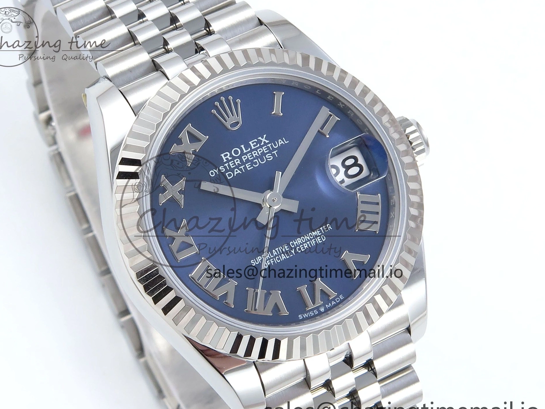 on 904L Roman 278274 ARF Dial DateJust 2688 Steel Best SS Edition 1:1 ETA 31 Bracelet Blue Jubilee 0104